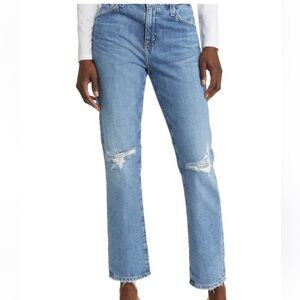 AG Adriano Goldschmied Light Blue Ex Boyfriend Slouchy Slim Denim Jeans - 27